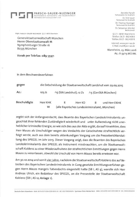 Anlage 1: Stellungnahme Dr. Sauer